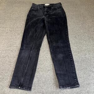 Everlane The Original Cheeky Jeans Womens 27 Black Washed Denim Straight Leg